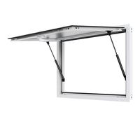 Concession Window W/Awning, Up to 80 Degrees Aluminum Alloy Food Truck Service Window, Pass Through Window for Food Truck with Double-Point Fork Lock | Awning Door(50x30IN)
