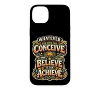 Concevez, Croyez, Obtenez Une Citation motivante, Un état d'esprit de réussite Coque pour iPhone 14 Plus