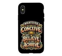Concevez, Croyez, Obtenez Une Citation motivante, Un état d'esprit de réussite Coque pour iPhone X/XS