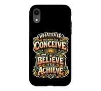 Concevez, Croyez, Obtenez Une Citation motivante, Un état d'esprit de réussite Coque pour iPhone XR