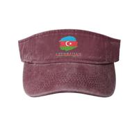 Concevoir Le Drapeau Azerbaïdjanais De L'Azerbaïdjan Visière De Golf Chapeaux De Soleil Réglable Unisexe Visière De Tennis pour Loisirs Beach Sport