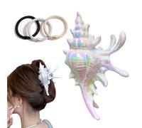 Conch Hair Claw Clips, Conch Shape Hair Claws, Large Conch Hair Clips for Women, Summer Beach Hair Accessories (1Pc Colorful)
