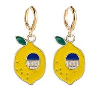 Conch Lobe Boucle fraise mignon fruits vent alliage huile goutte d'oreilles bijoux Art Bijoux Anime Figurine Acryl Earring (F, 6)