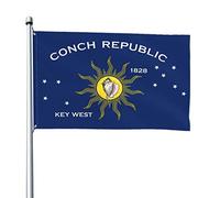 Conch-Republic Flag Flag 4ft X 6ft Drapeaux Avec Oeillets Faciles À Démonter Pliables Et Faciles À Stocker Pour La Fête De Décoration De Camion En Plein Air
