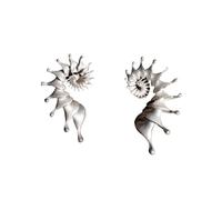 Conch Shell Studs Boucles d'oreilles Surface texturée mate Bijoux confortables légers pour femmes Quotidien et événements spéciaux Quotidien Boucles d'oreilles élégantes