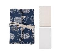 CONCHLERY Mallette de rangement pour aiguilles en PVC avec 20 pochettes transparentes - Rangement en tissu - Motif chat - Bleu