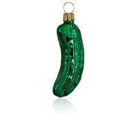 Concombre de Noël Moyen, Vert Brillant - De la région des souffleurs de Verre de Lauscha - Le Concombre pour Le Sapin de Noël comme décoration d'arbre de Noël - sur cornichon américain, Concombre de