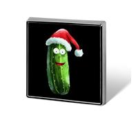 Concombre, légume, végétalien, chapeau de Noël, épingles à revers amusantes, bouton, broche, badge, chapeau, vêtements, sac, bijoux pour hommes et femmes