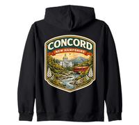 Concord, New Hampshire, Ville Souvenir, Capitale de l'État, Vintage Sweat à Capuche