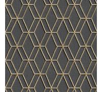 CONCORD WALLCOVERINGS ™ DC119080 Papier peint autocollant temporaire amovible Motif géométrique doré 53,3 cm x 5 m 28,7 m²