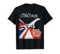 Concorde Retro Vintage British Aircraft Avion Pilot T-Shirt