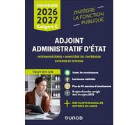 Concours Adjoint administratif d'Etat - 2026 - Externe et interne