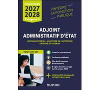 Concours Adjoint administratif d'Etat - 2027-2028 - Externe et interne Tout-en-un - Sylvie Beyssade - Dunod - broché - Scolaire / Universitaire