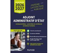 Concours Adjoint administratif d'Etat - 2026 - Externe et interne