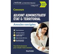 Concours Adjoint Administratif Etat & Territorial - Annales Corrigées