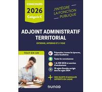 Concours Adjoint administratif territorial - 2026: Tout-en-un - Externe, interne et 3e voie