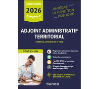 Concours Adjoint administratif territorial - 2026 Tout-en-un - Externe, interne et 3e voie - Marie-Hélène Abrond-Bonneau - Dunod - broché - Scolaire / Universitaire