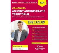 Concours Adjoint administratif territorial - Catégorie C - Tout-en-un Concours externe, interne, 3e voie, examen professionnel 2026 - Olivier Bellégo - Vuibert - broché - Scolaire / Universitaire