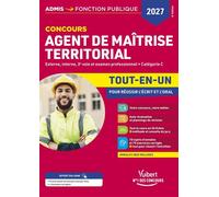 Concours Agent de maîtrise territorial 2027 - Tout-en-un Externe, interne, 3e concours, examen professionnel - Catégorie C - Bernard Accary - Vuibert - broché - Scolaire / Universitaire