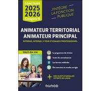 Concours Animateur territorial, animateur principal - 2025-2026 Externe, interne, 3e voie et examen professionnel 2025-2026 - Stéphane Voisin - Dunod - broché - Scolaire / Universitaire
