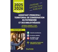 Concours Assistant (principal) territorial de conservation du patrimoine et des bibliothèques - 2025: Externe, interne, 3e voie, examens professionnels