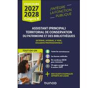 Concours Assistant (principal) territorial de conservation du patrimoine et des bibliothèques - 2027 Externe, interne, 3e voie, examens professionnels - Gabriel Féraud - Dunod - broché - Scolaire / Un