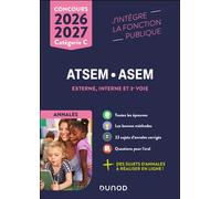 Concours ATSEM/ASEM - Annales corrigées - 2026-2027 - Corinne Pelletier - Dunod - broché - Scolaire / Universitaire