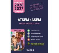 Concours Atsem/Asem Externe, Interne Et 3e Voie Catégorie C - Annales Corrigées