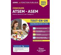 Concours ATSEM et ASEM 2026-2027 - Tout-en-un Externe, interne et 3e voie - Catégorie C - Élodie Laplace - Vuibert - broché - Scolaire / Universitaire