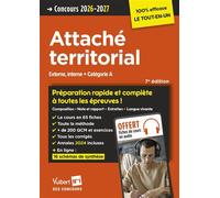 Concours Attaché territorial 2026-2027 - 100% efficace Externe, interne - Catégorie A - Pierre-Brice Lebrun - Vuibert - broché - Scolaire / Universitaire