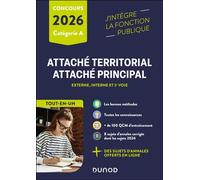 Concours Attaché territorial, Attaché principal - Tout-en-un - 2026 Externe, interne et 3e voie - Damien Falco - Dunod - broché - Scolaire / Universitaire