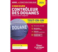 Concours Contrôleur des douanes - Catégorie B - Tout-en-un Branches opérations commerciales, surveillance et administration générale: DGDDI - Concours 2026