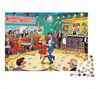 Concours de Danse Twist dans Le Restaurant Retro Puzzle en Bois Imperméable Puzzles De 1000 Pièces pour Adultes Cadeaux Impossible Jeux De Stimulants