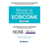 Concours ecricome prépa annales corrigées 2019 4 grandes écoles de commerce - Collectif - Studyrama Eds - broché - Scolaire / Universitaire