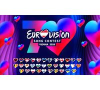 Concours euro de la chanson 2026 Autriche Vienne Décorations de fête Bannière, Concours de chant Événement en Europe Célébration sur le thème pour la maison, le jardin, le bar, la rue, décoration 90 x