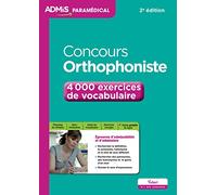 Concours Orthophoniste - 4 000 exercices de vocabulaire - Entraînement