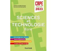 Concours Professeur des écoles - Sciences et technologie - Ecrit - CRPE 2023 - Master MEEF: Ecrit (2023)