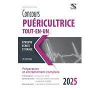 Concours puéricultrice 2025 Tout-en-un Épreuve écrite et orale, 8ème édition - Marie-Jeanne Lorson - Setes - broché - Scolaire / Universitaire