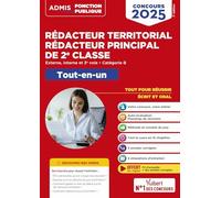 Concours Rédacteur territorial et Rédacteur principal de 2e classe - Catégorie B - Tout-en-un: Externe, interne, 3e voie - Concours 2025