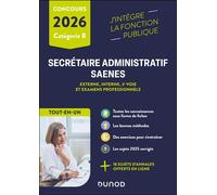 Concours Secrétaire administratif et SAENES 2026- Tout-en-un Externe, interne, 3e voie et examens professionnels - Sylvie Beyssade - Dunod - broché - Scolaire / Universitaire