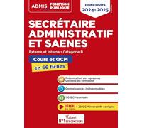 Concours Secrétaire Administratif Et Saenes - Cours Et Qcm En 56 Fiches