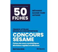 Concours Sesame 50 Fiches Méthodes, Savoir-Faire Et Astuces - Edition 2026
