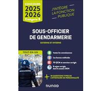 Concours Sous-officier de gendarmerie externe et interne - Tout-en-un 2025/2026