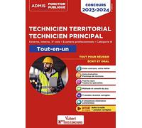 Concours Technicien territorial - Technicien principal - Catégorie B - Tout-en-un: Externe, interne, 3e voie, examens professionnels 2023-2024