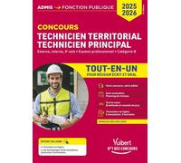 Concours Technicien territorial - Technicien principal - Catégorie B - Tout-en-un Externe, interne, 3e voie, examens professionnels 2025-2026 - Pierre Crépeaux - Vuibert - broché - Scolaire / Universi