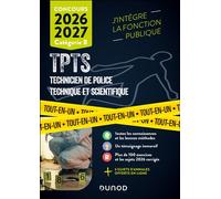 Concours TPTS - Technicien Police technique et scientifique - 2026-2027 Tout-en-un - Sébastien Aguilar - Dunod - broché - Scolaire / Universitaire