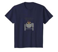 Concrete Cuisine: I Eat Cement - Humour Alimentaire Insolite T-Shirt, Enfant, Bleu Marine, 3 Ans