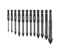 Concrete Drill Bit Set - Heavy Duty Alloy Carbide Multi-Purpose Drill Bits | High-Density Tip for Stone Brick Tile Cement Ceramic Metal Glass and Wood, Precision Tool Kit for Home Improvement