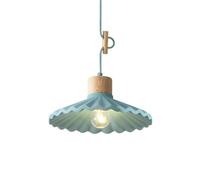 Concrete Industrial Style Chandelier, Creative Umbrella-Shaped Cement Little Pendant Lamp, Flush Mount Ceiling Lighting Fixture, Coffee House, Milk Tea Shop, Restaurant Decoration Hanging Light(Blue)