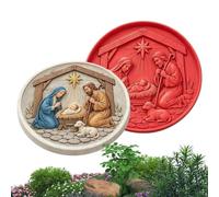 Concrete Molds for Stepping Stones, 11.81 Inch Silicone Christian Decor